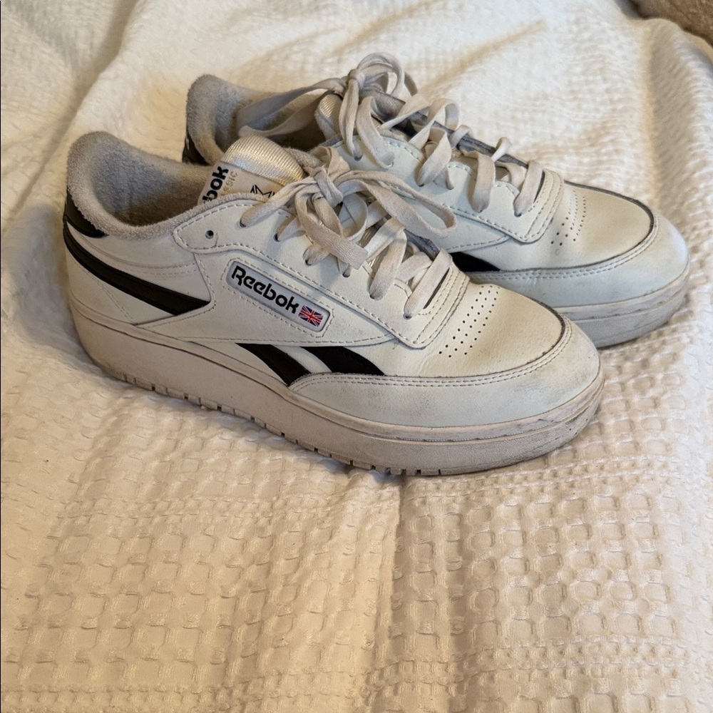 Reebok Classic White and Black Trainers
